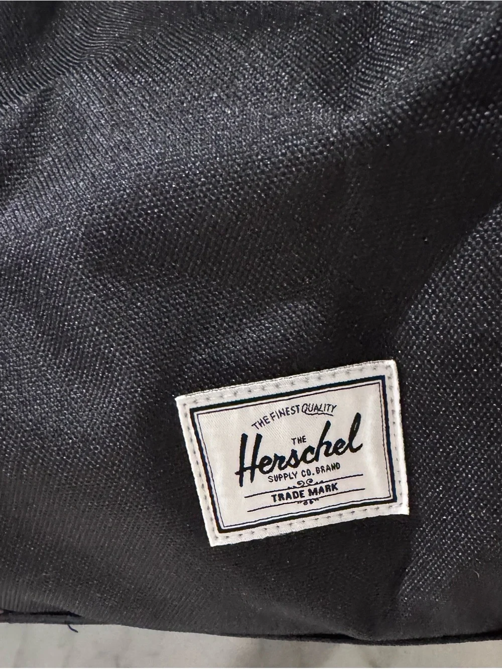 *NWT* Herschel Supply Company Novel Black Duffel with Brown Leather Handles